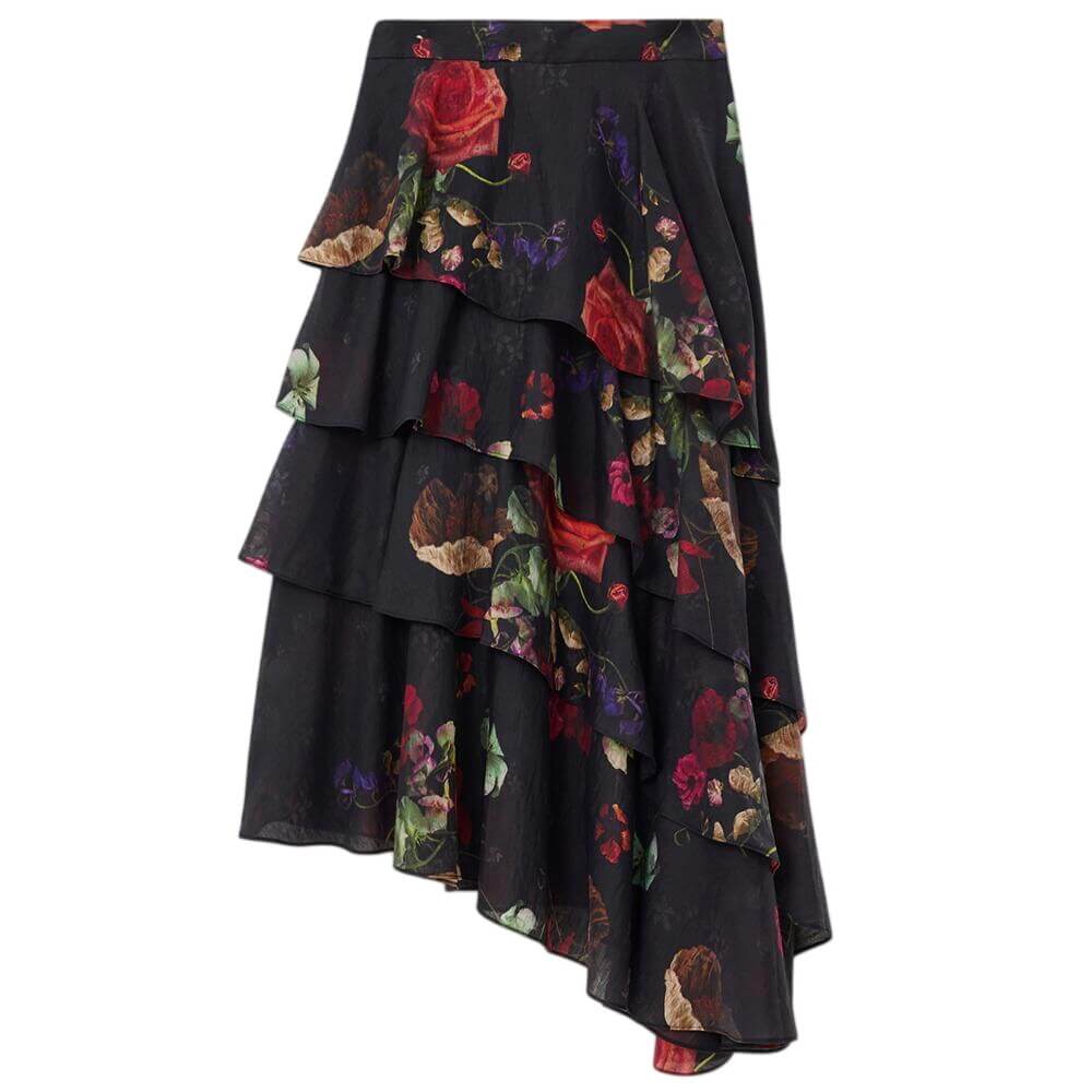 AllSaints Caya Floral Maxi Skirt